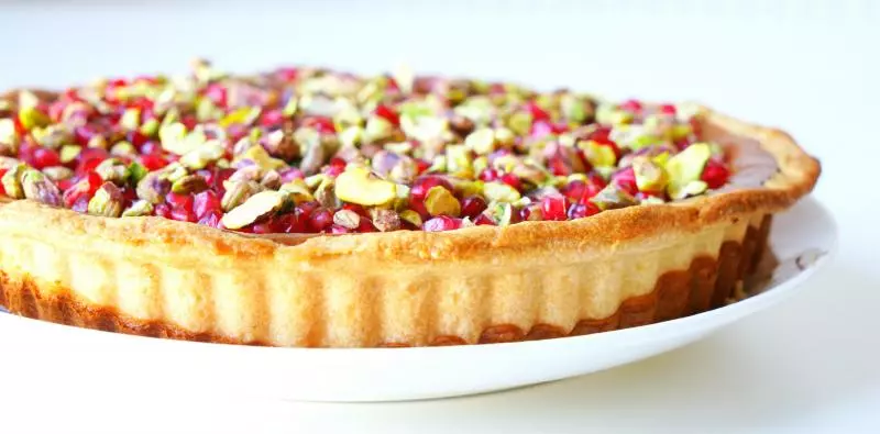 樹莓開心果白巧克力撻［Raspberry，pistachio &amp; white chocolate tart］