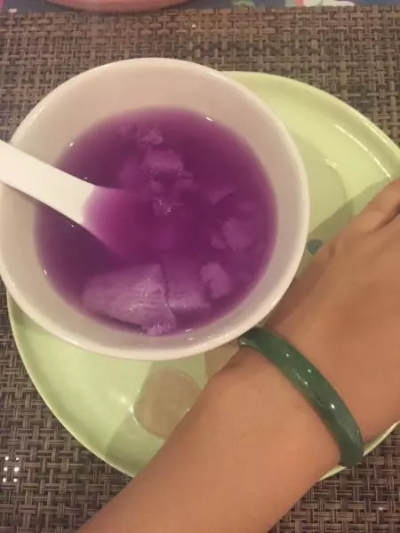 紫山藥煮糖水