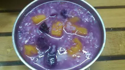 菠蘿紫薯粥