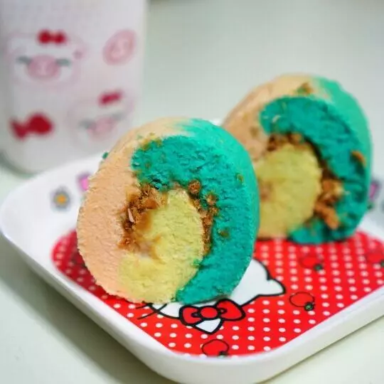 簡約版彩虹蛋糕卷