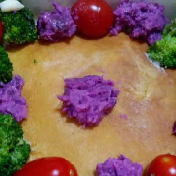 紫薯泥鬆餅便當