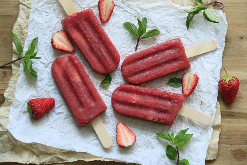 低脂健康  紅酒草莓冰棒