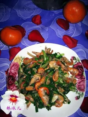 韭菜炒河蝦