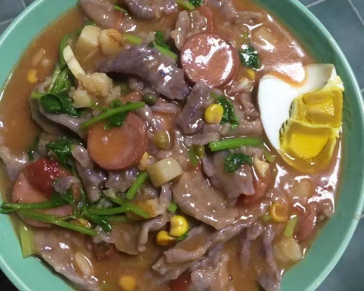 蔬菜湯麵之暗黑料理新疆老瓦薩