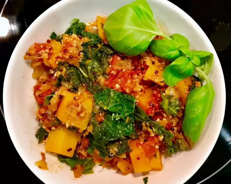 羽衣甘藍南瓜燉藜麥 Kale, butternut squash and quinoa stew