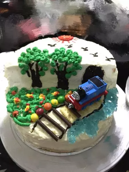 托馬斯火車場景蛋糕