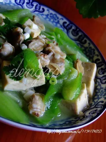 絲瓜文蛤豆腐湯