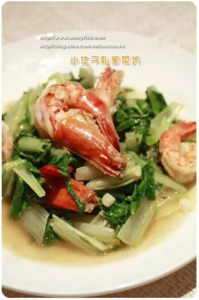 小白菜燴草蝦
