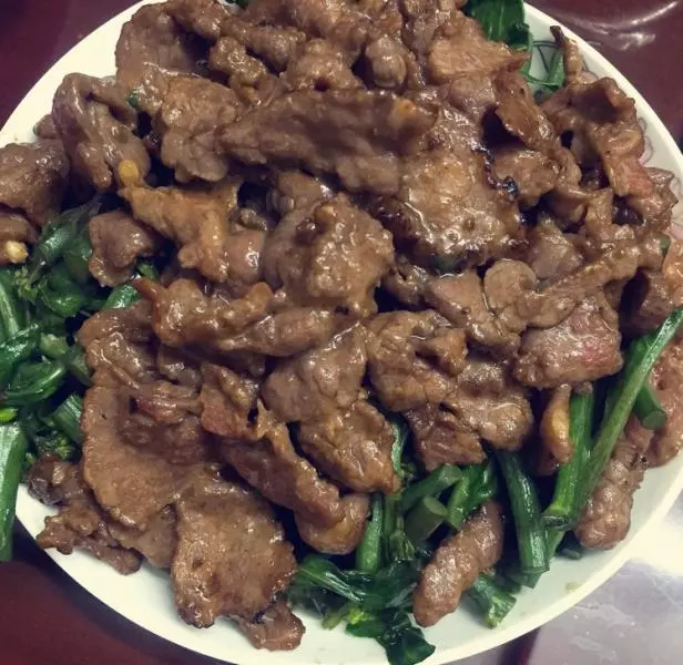沙茶牛肉炒芥蘭