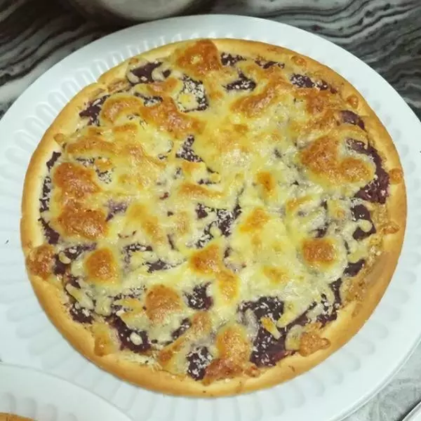 KK教你做紫薯奶酪披薩