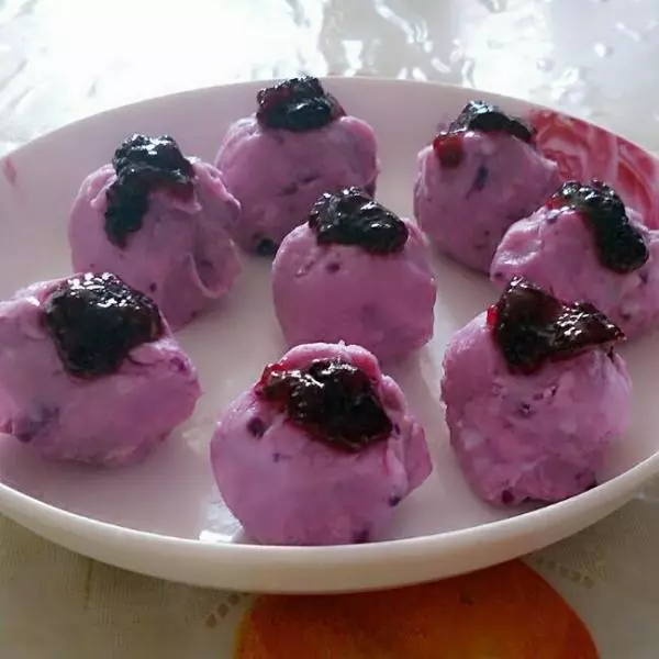 藍莓紫薯山藥球