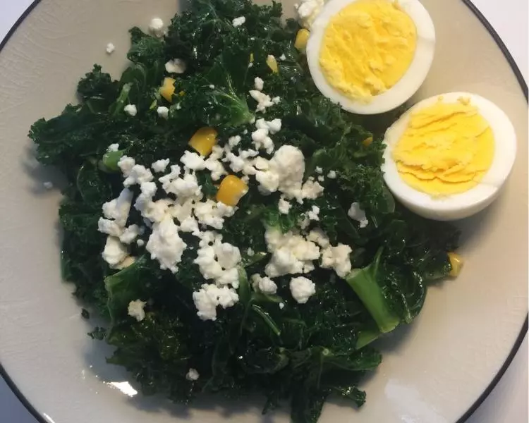 Kale with Feta Cheese