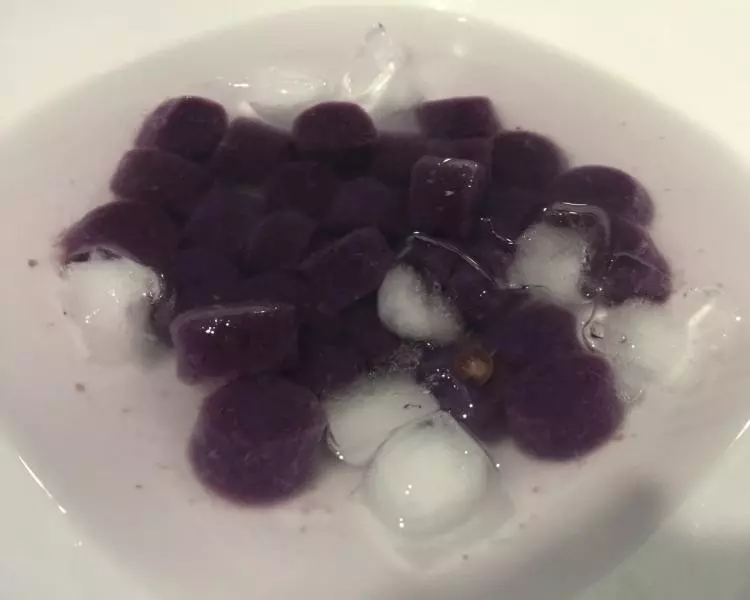 紫薯圓配紅豆湯