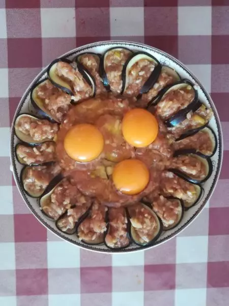 肉沫茄子蒸雞蛋
