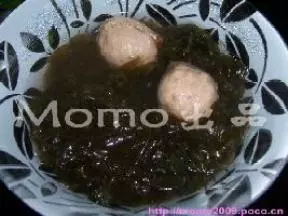蝦米紫菜牛丸湯