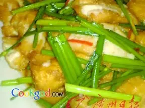 蟹黃韭菜豆腐