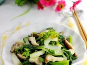 鮮菇炒白菜心