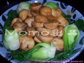 蚝油草菇扒菜膽