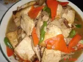 香菇肉片燒豆腐