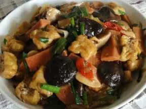香菇燜油豆腐