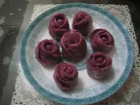 紫玫瑰花饅頭