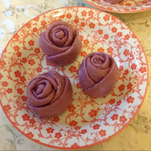 玫瑰紫薯饅頭
