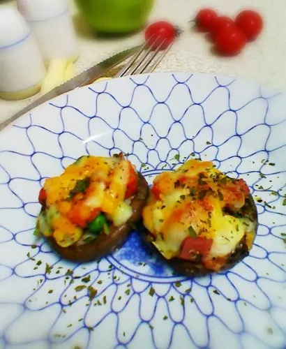 小烤箱料理 - 焗烤蔬食香菇(奶素)