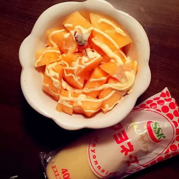 蜜瓜+蛋黄酱