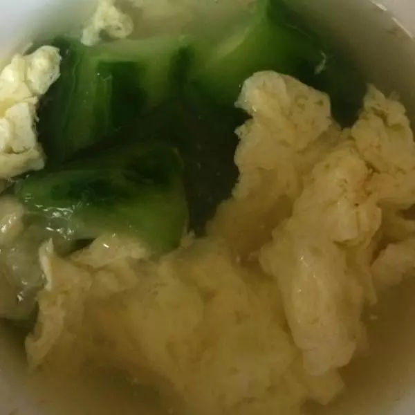 丝瓜鸡蛋大虾汤