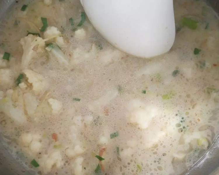 花菜海米浓汤