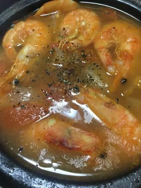 西红柿土豆洋葱虾汤