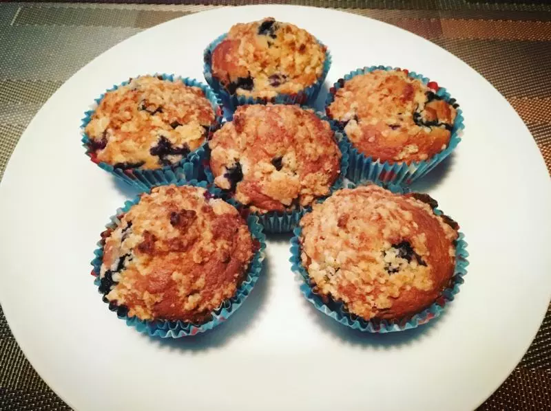 低糖低油蓝莓马芬（blueberry muffin）