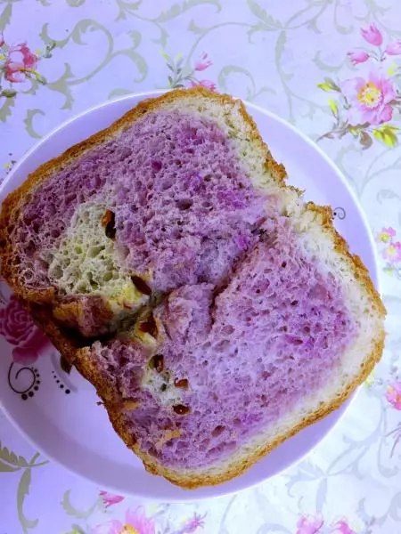 双色紫薯枸杞手撕吐司面包