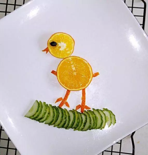蔬果拼盘——可爱的小鸡