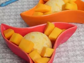 芒果醬和芒果冰淇淋