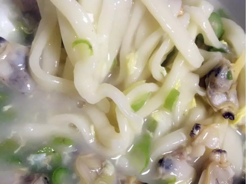 海鲜面蛤蜊芸豆
