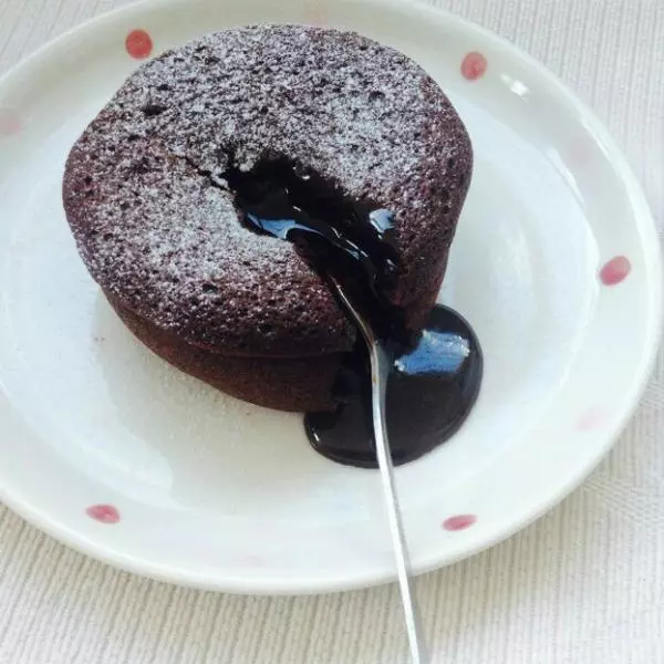 微波炉版巧克力熔浆蛋糕