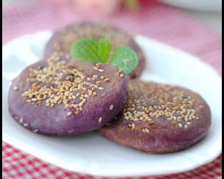 【紫薯奶酪饼】浪漫紫色早餐