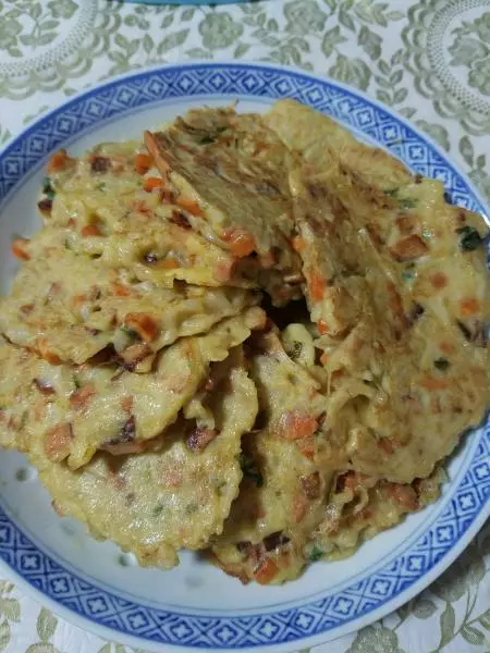 鸡蛋糯米粉米饭饼