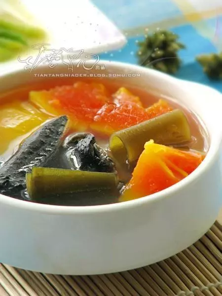 乌鸡海带木瓜汤