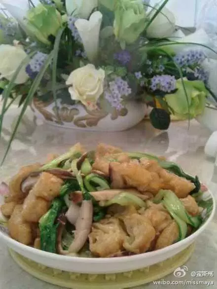 香菇青菜炒油條
