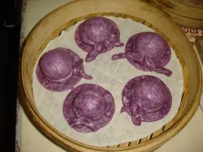 紫薯草帽馒头